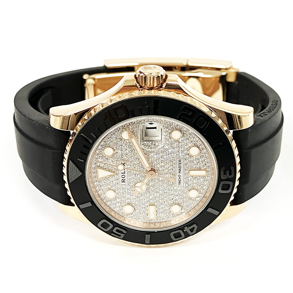Rolex Yacht-Master 37 268655-0019 Rose Gold with Pave Diamond Dial Watch 2019