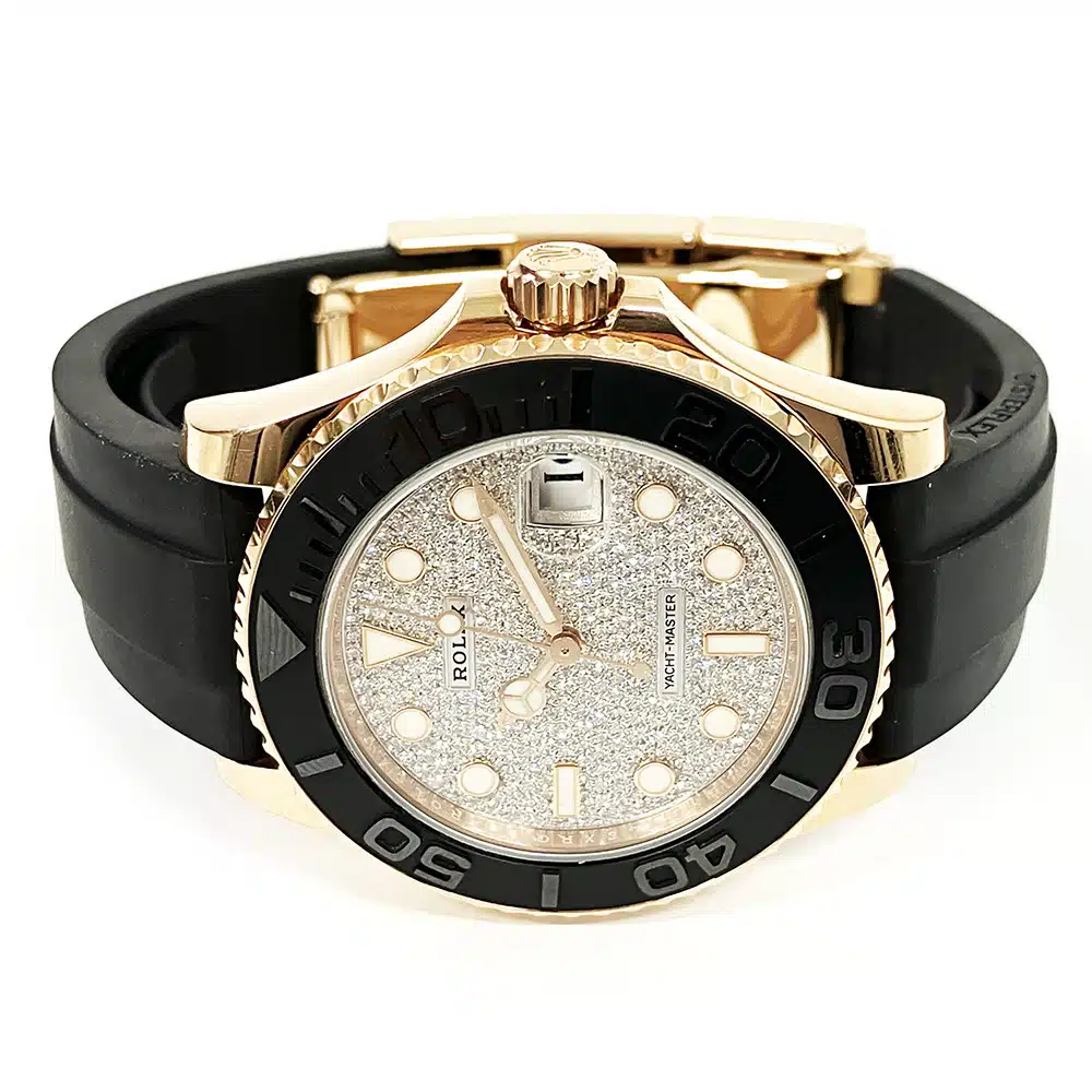 Rolex Yacht-Master 37 268655-0019 Rose Gold with Pave Diamond Dial Watch 2019 – image 4