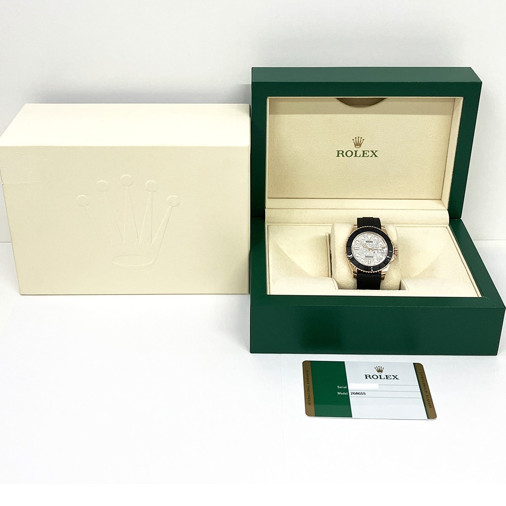 Rolex Yacht-Master 37 268655-0019 Rose Gold with Pave Diamond Dial Watch 2019