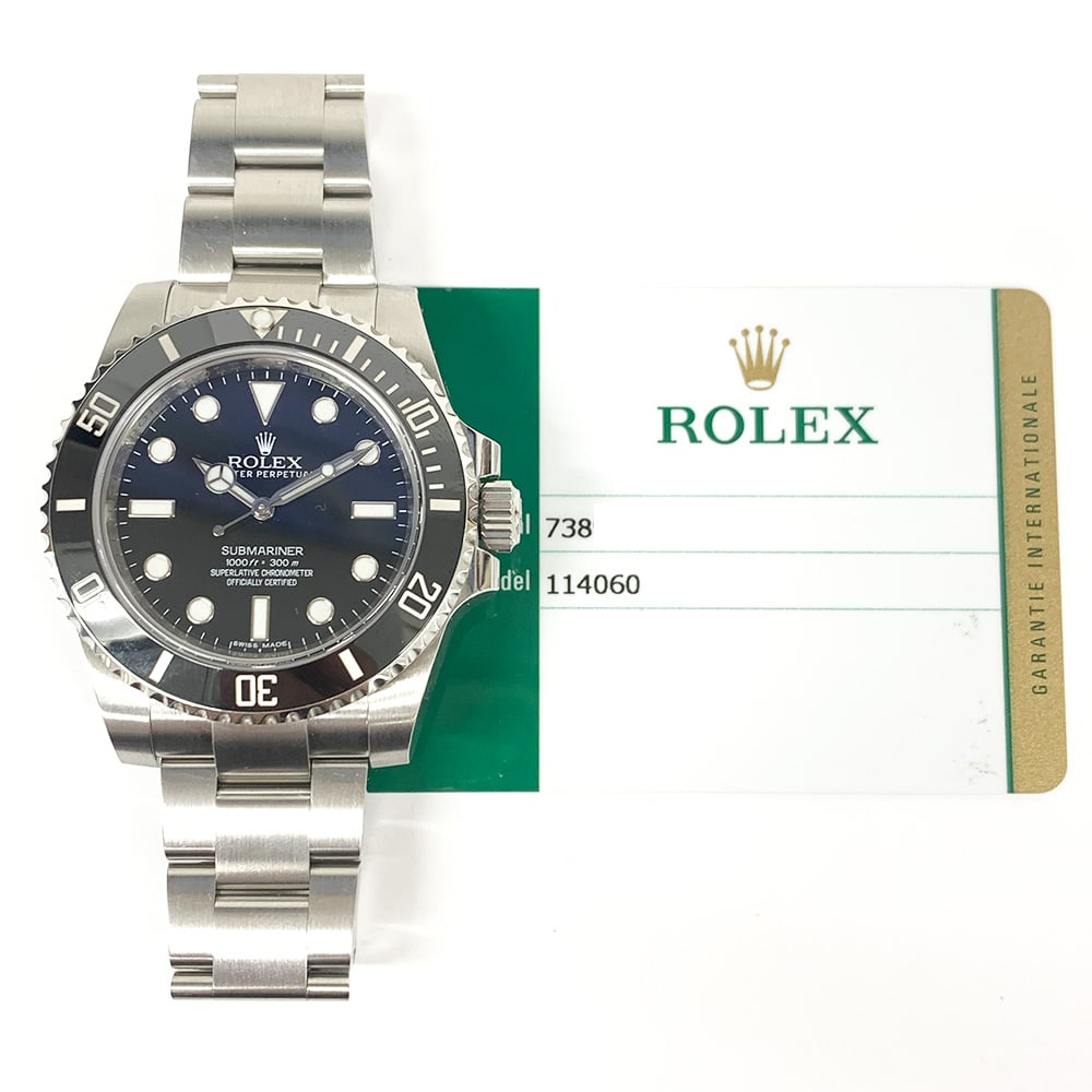 Rolex Submariner Oyster 114060 40mm Stainless Steel with Black Dial Watch 2015