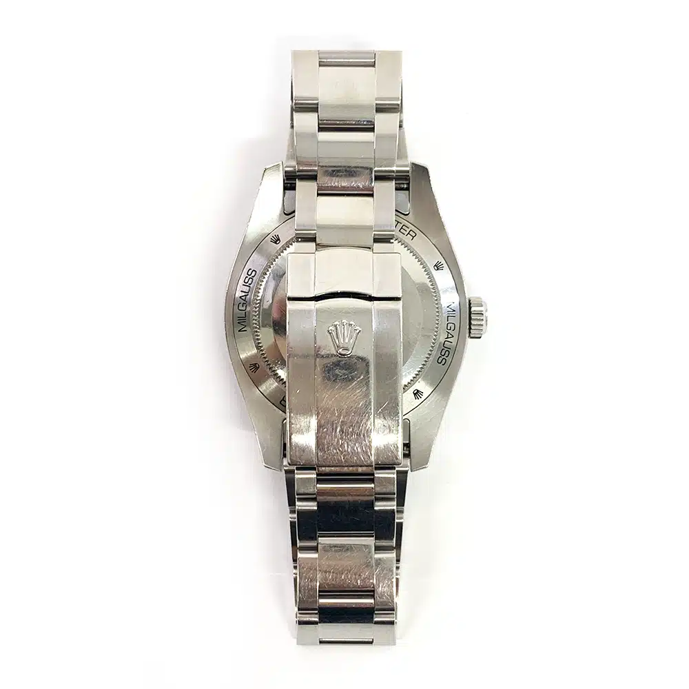 Rolex Oyster Bracelet 116400GV Milgauss 40mm Stainless Steel Black Dial Watch 2010 – image 5