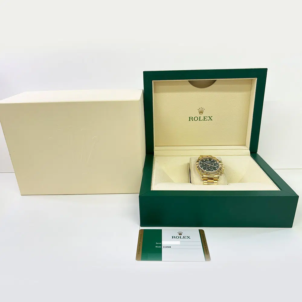 Rolex Daytona 116508 Oyster 40mm Yellow Gold Green Index Dial Watch 2018 – image 8