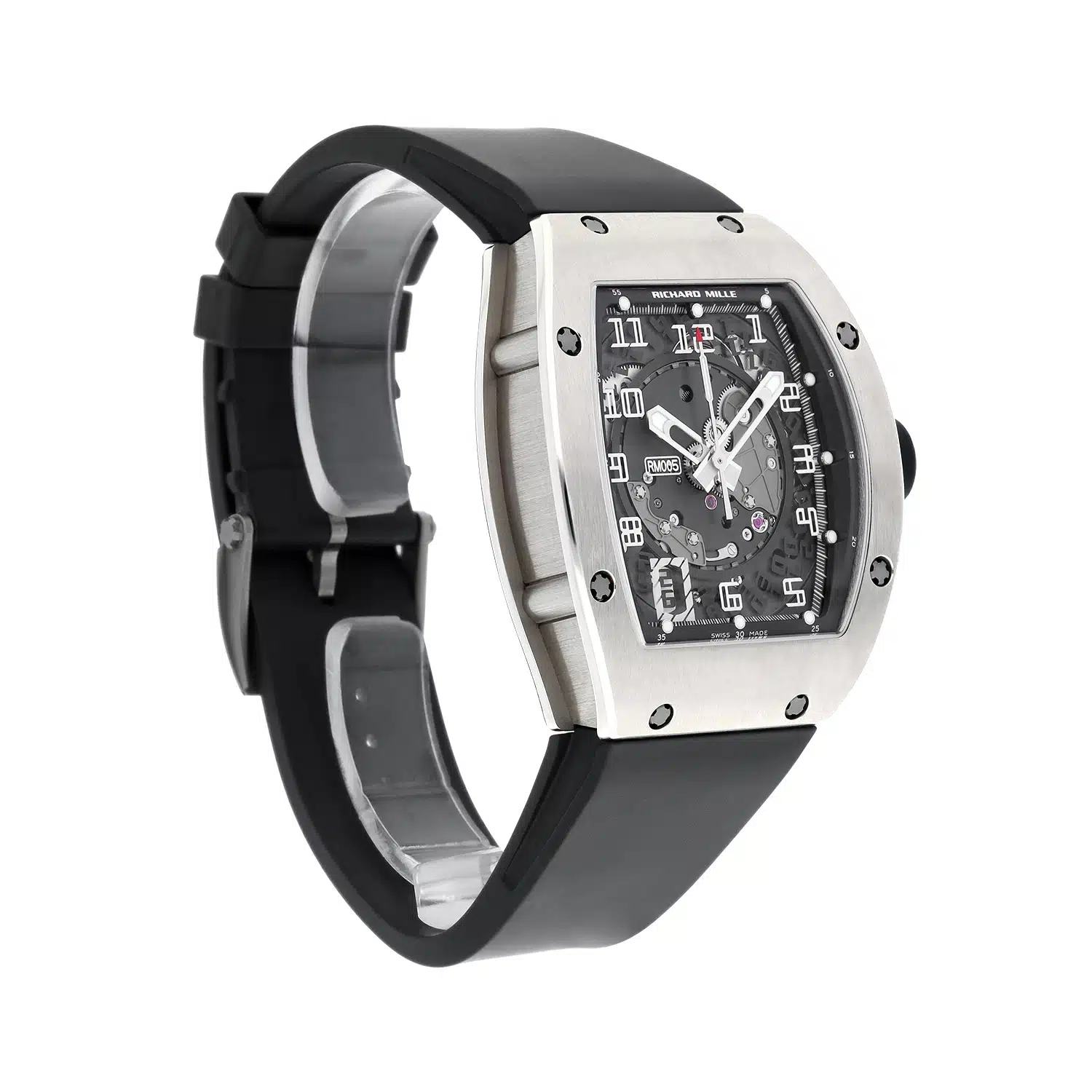 Richard Mille RM 005 Manual Wind White Gold Mens Watch Rubber Band Complete – image 5