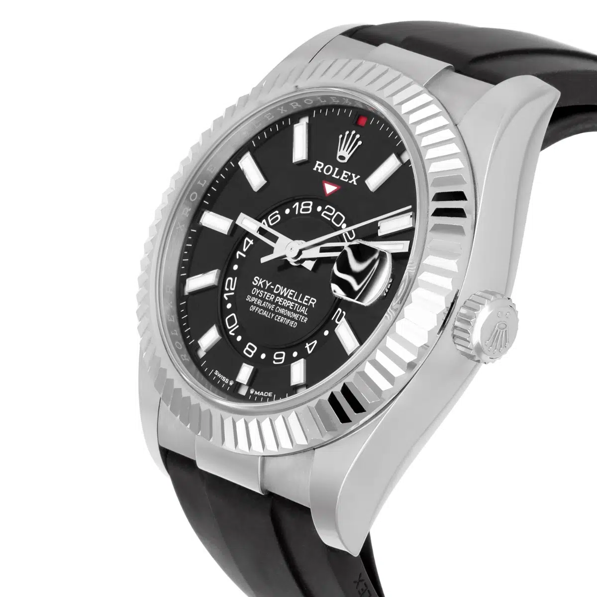 Rolex Sky-Dweller 42mm 336239-0002 White Gold Black Dial Oysterflex Strap – image 5