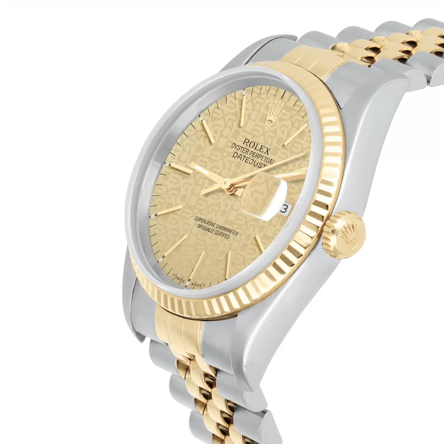 Rolex Datejust 36mm Two Tone Champagne Logo Dial Jubilee 16233 Circa - 1996 – image 4