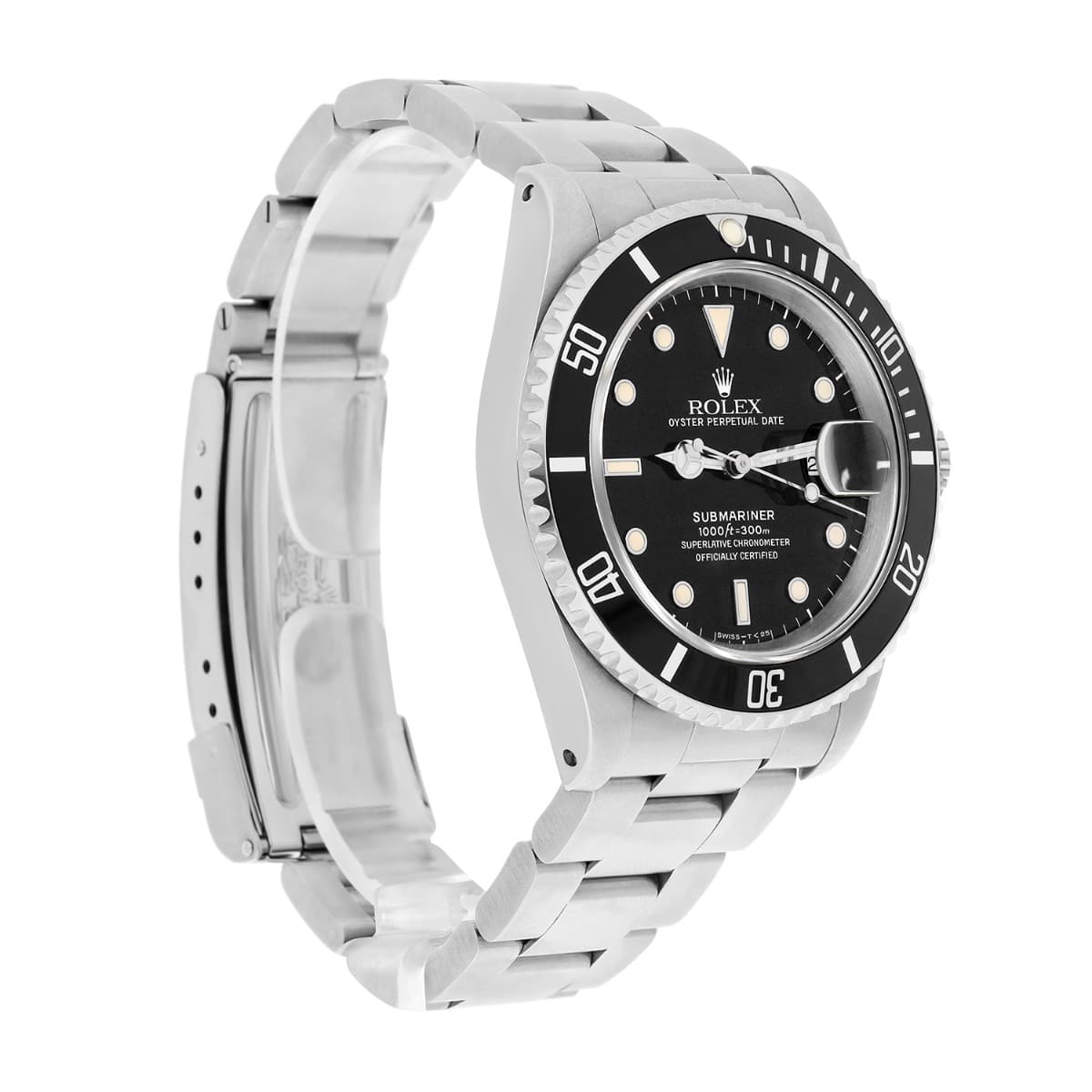 Rolex Men's Submariner Date 16610 Stainless Steel 40MM Black Dial Circa 1989 Papers