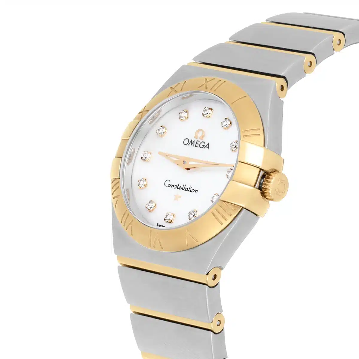 Omega Constellation 123.20.27.60.55.004 White MOP Diamond 27mm Ladies Watch – image 3