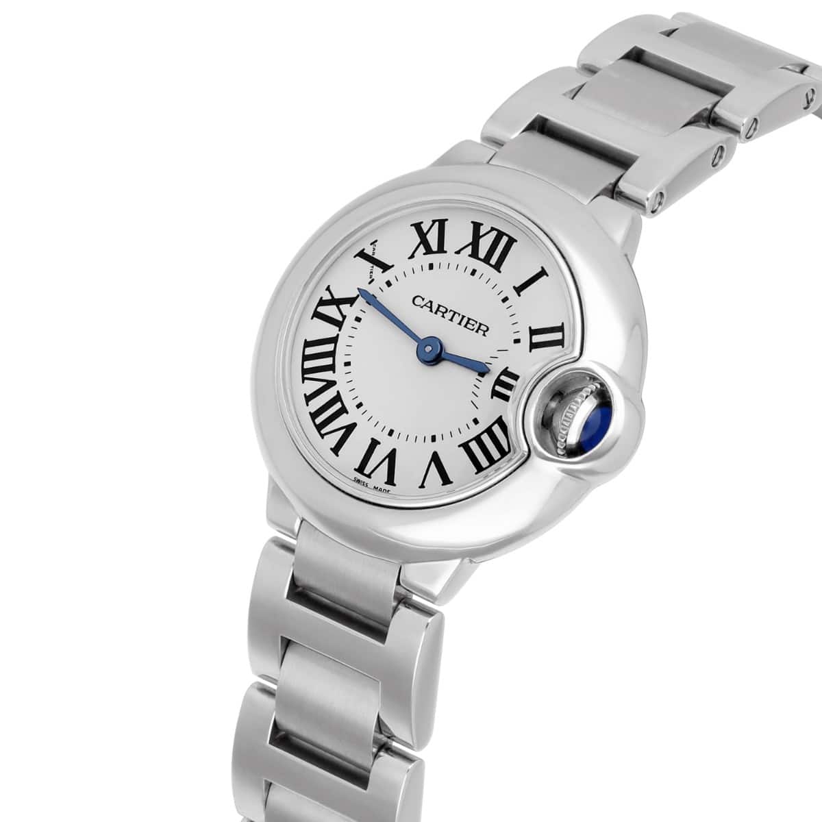 Cartier Ballon Bleu Silver Dial Quartz Stainless Steel Ladies Watch W69010Z4