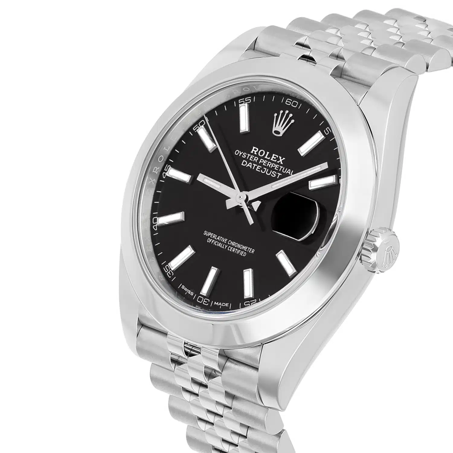 Rolex Datejust 41 126300 Steel Black Index Dial Mens Watch Jubilee Band – image 3