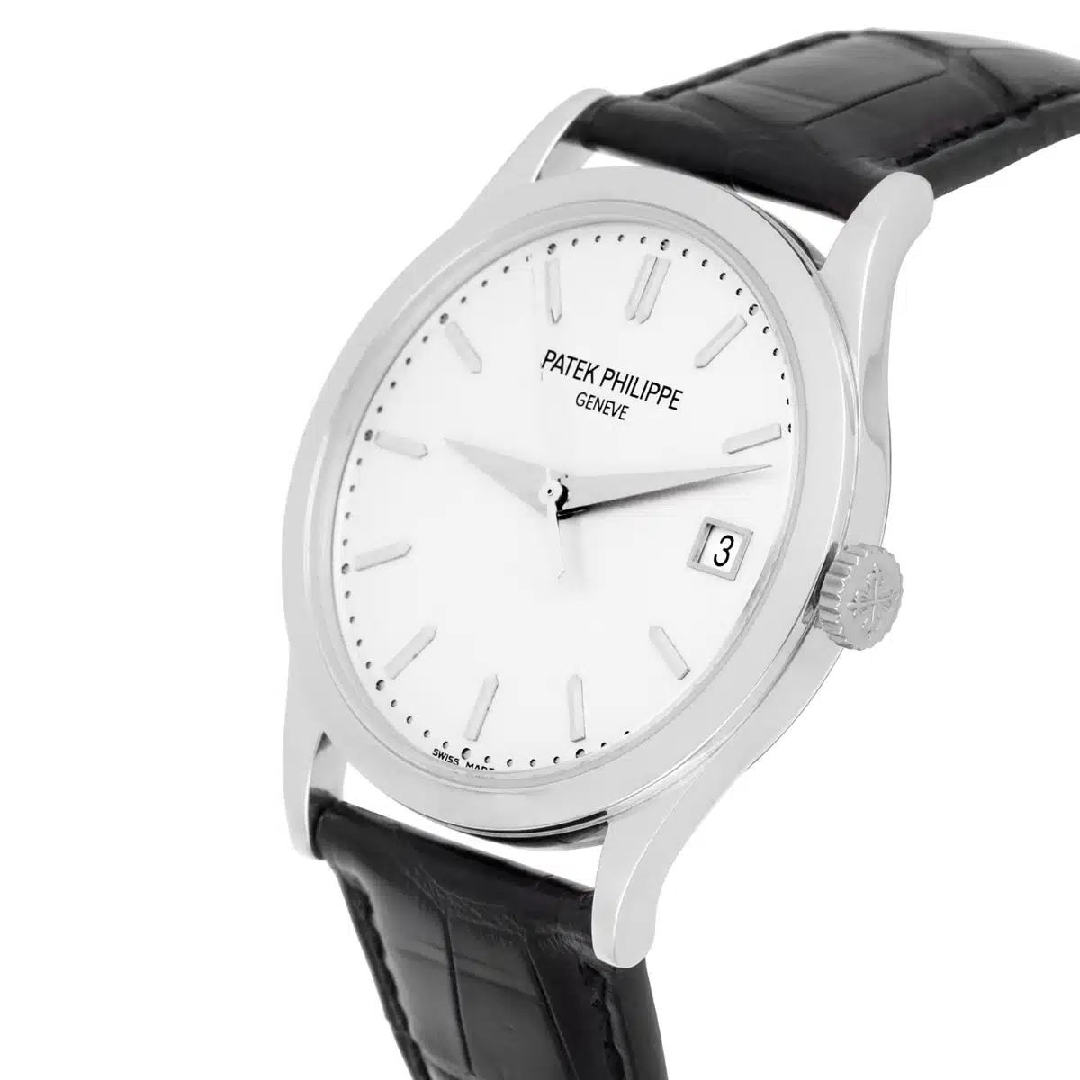Patek Philippe Calatrava 5296G-010 White Gold, Black Leather Strap Box/Papers – image 3