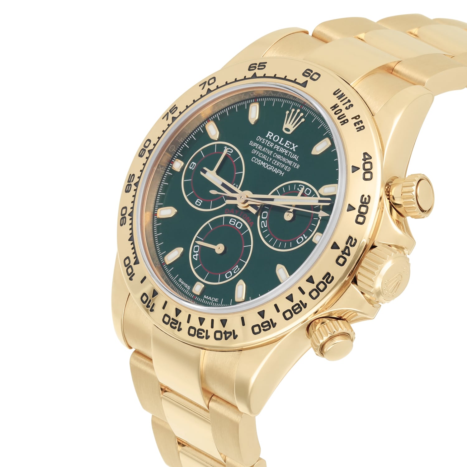Rolex Daytona Yellow Gold 116508 Green Dial "John Mayer" Dial Complete