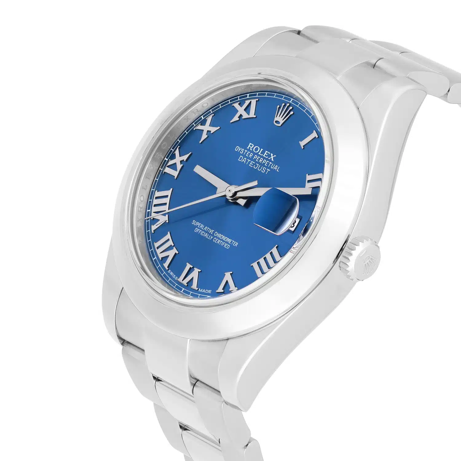 Rolex Datejust II 116300-0004 Steel Blue Roman Dial Oyster Bracelet Mens 41mm Watch – image 4