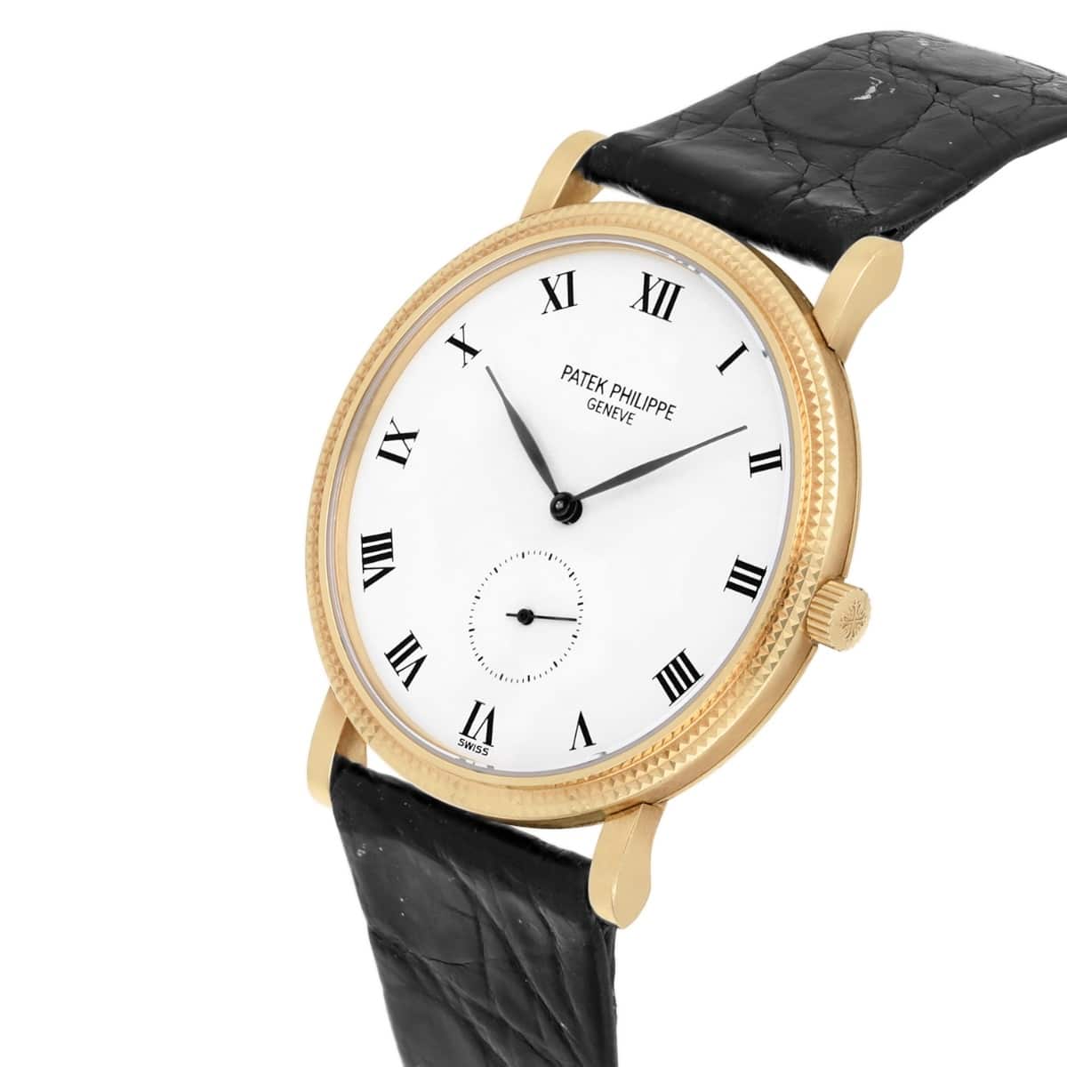 Patek Philippe 18K Yellow Gold 33mm Calatrava # 3919-J Leather Strap