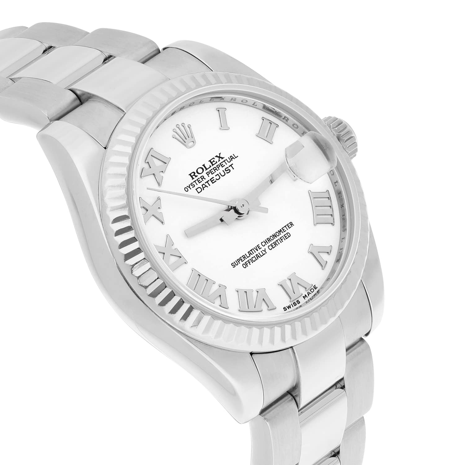 Rolex Lady-Datejust 31mm Stainless Steel White Roman Dial 178274 Oyster