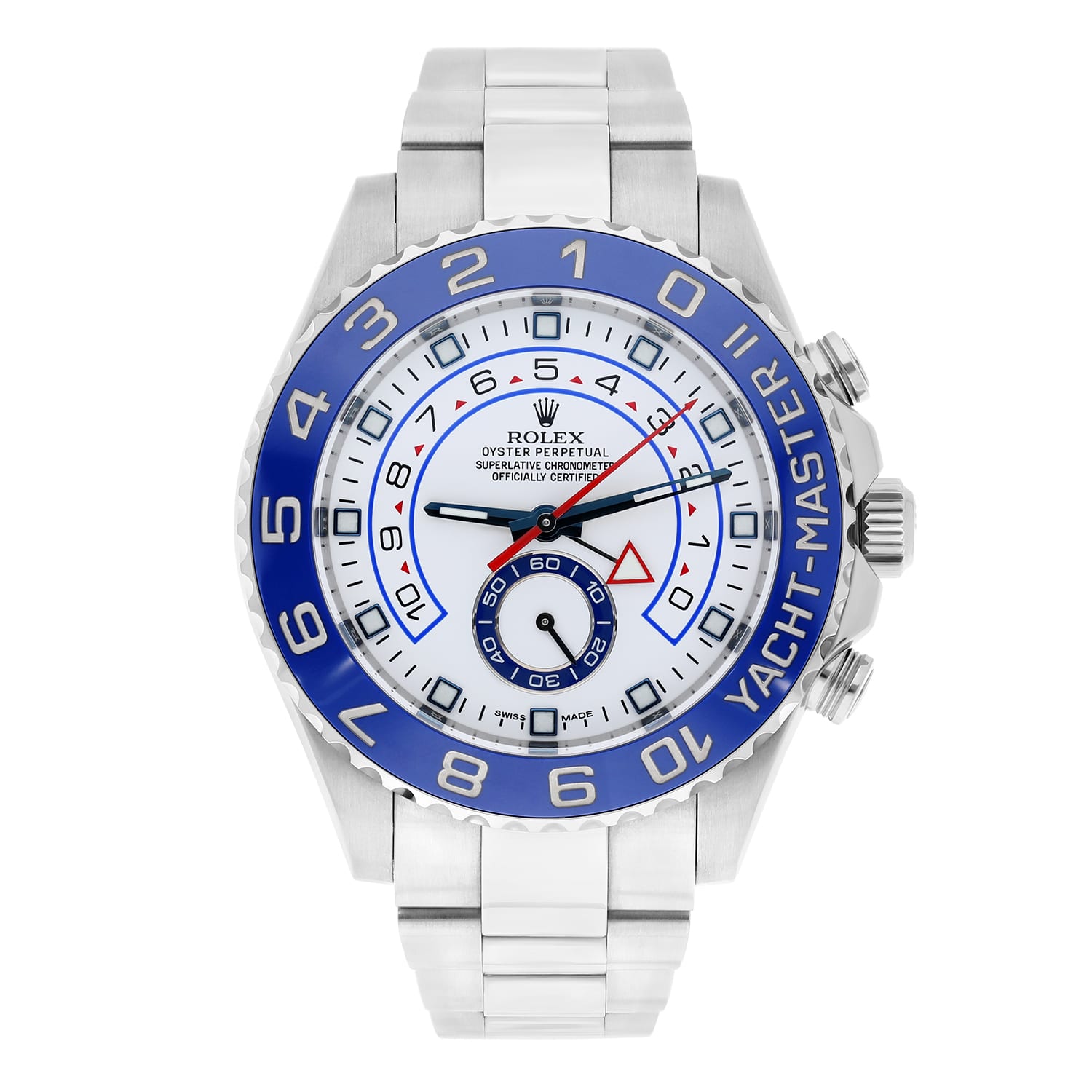 Rolex Yacht-Master II 44mm Oyster Perpetual Ceramic Blue Steel Mens Watch 116680