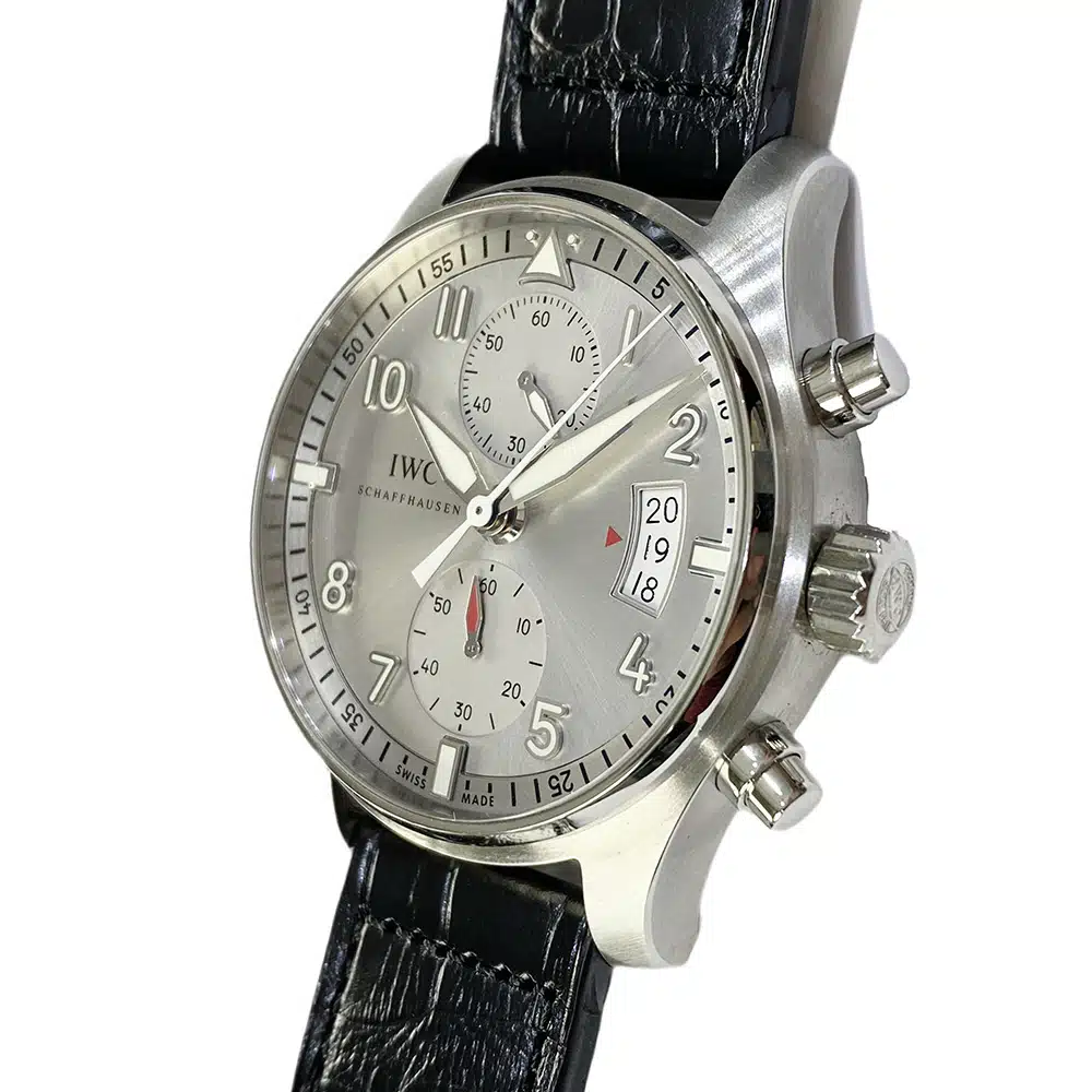 IWC Pilot Spitfire IW387809 Stainless Steel with Black Alligator Leather Watch – image 4