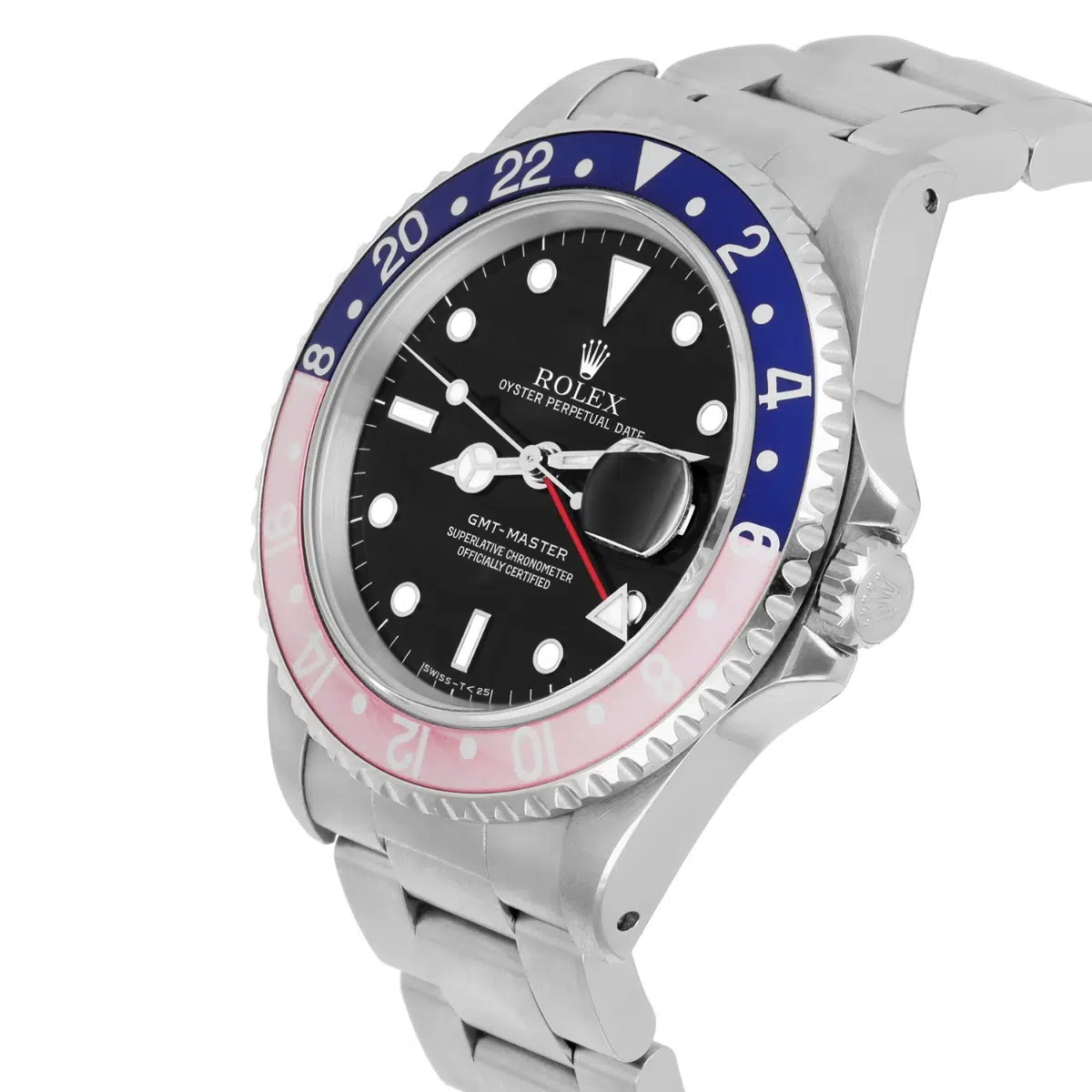 Rolex GMT-Master 40mm PEPSI Black Stainless Steel Watch Blue/Red 16700 Year 1996 – image 3