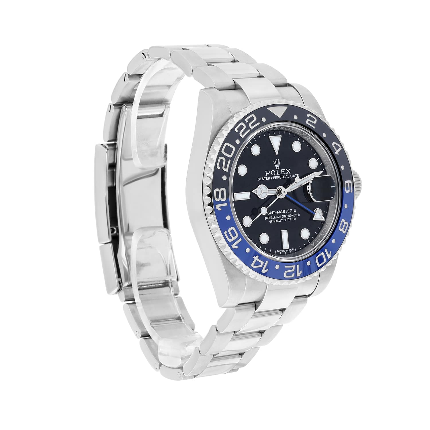 Rolex GMT-Master II Batman Black/Blue Ceramic Steel Oyster Watch 116710
