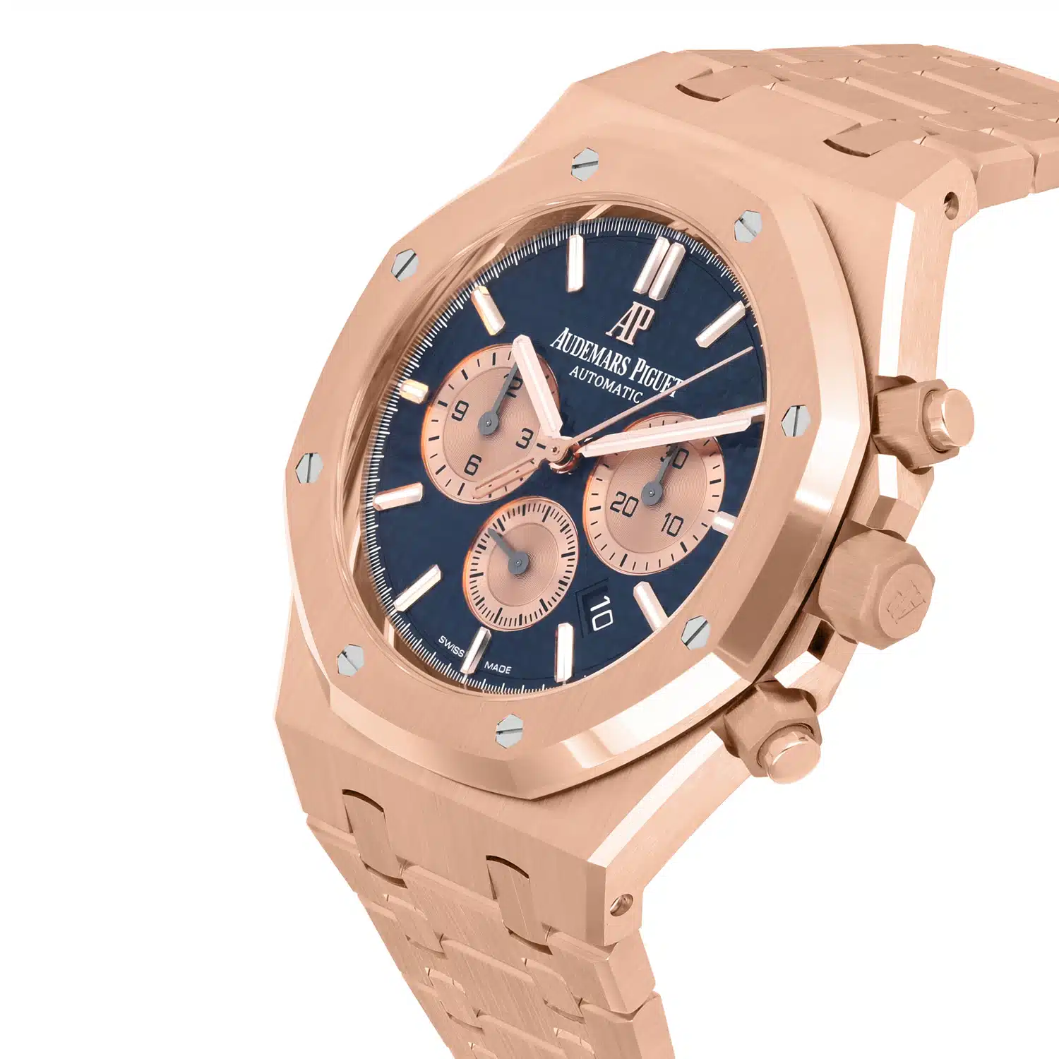 Audemars Piguet Royal Oak Chronograph Blue 26331OR.OO.1220OR.01 Rose Gold Watch – image 3