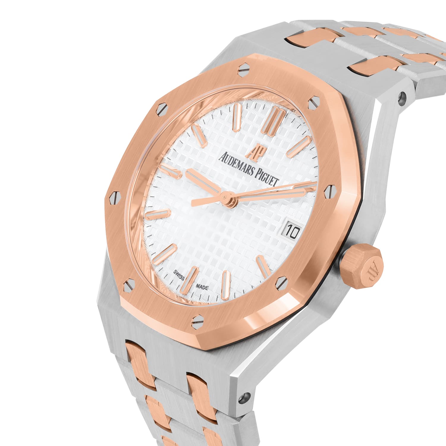 Audemars Piguet Royal Oak 77350SR.OO.1261SR.01 Automatic Silver Dial Stainless Steel and 18kt Rose Gold Watch