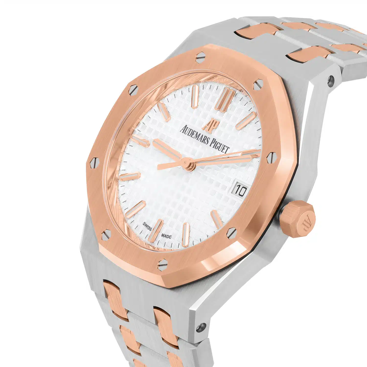 Audemars Piguet Royal Oak 77350SR.OO.1261SR.01 Automatic Silver Dial Stainless Steel and 18kt Rose Gold Watch – image 3