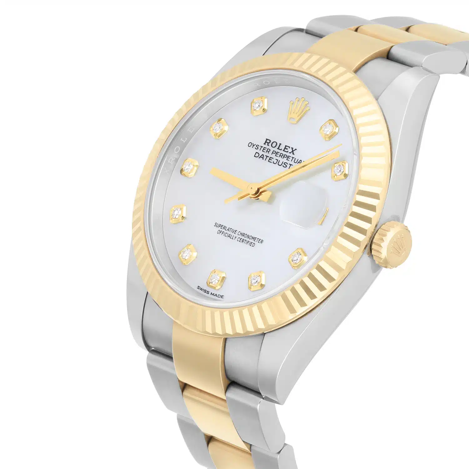 Rolex Datejust 41 Mother of Pearl Diamond Dial 126333 Oyster Band Complete – image 4