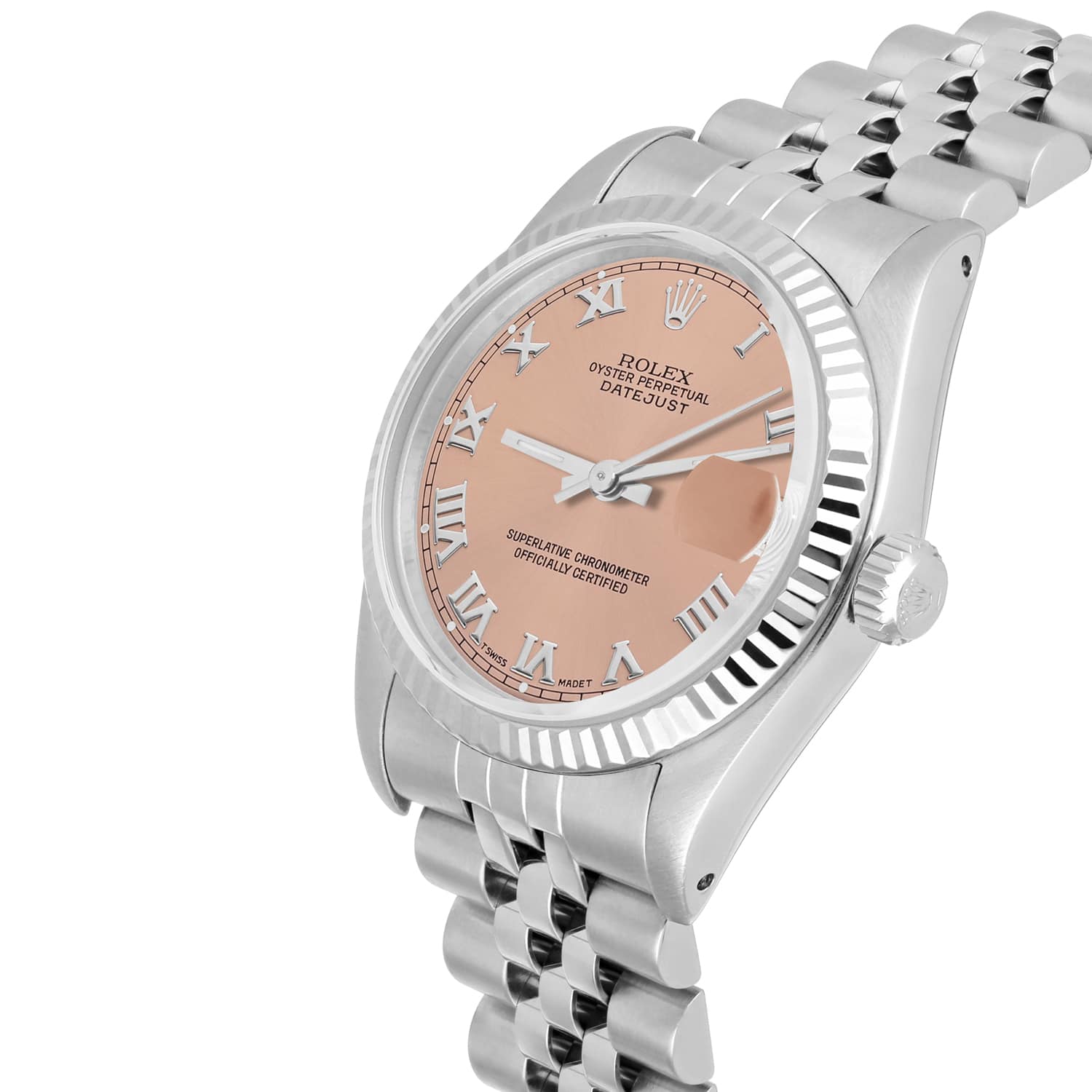 Rolex Datejust 31mm 68274 Salmon Roman Dial Stainless Steel Watch W/G Bezel Circa 1987