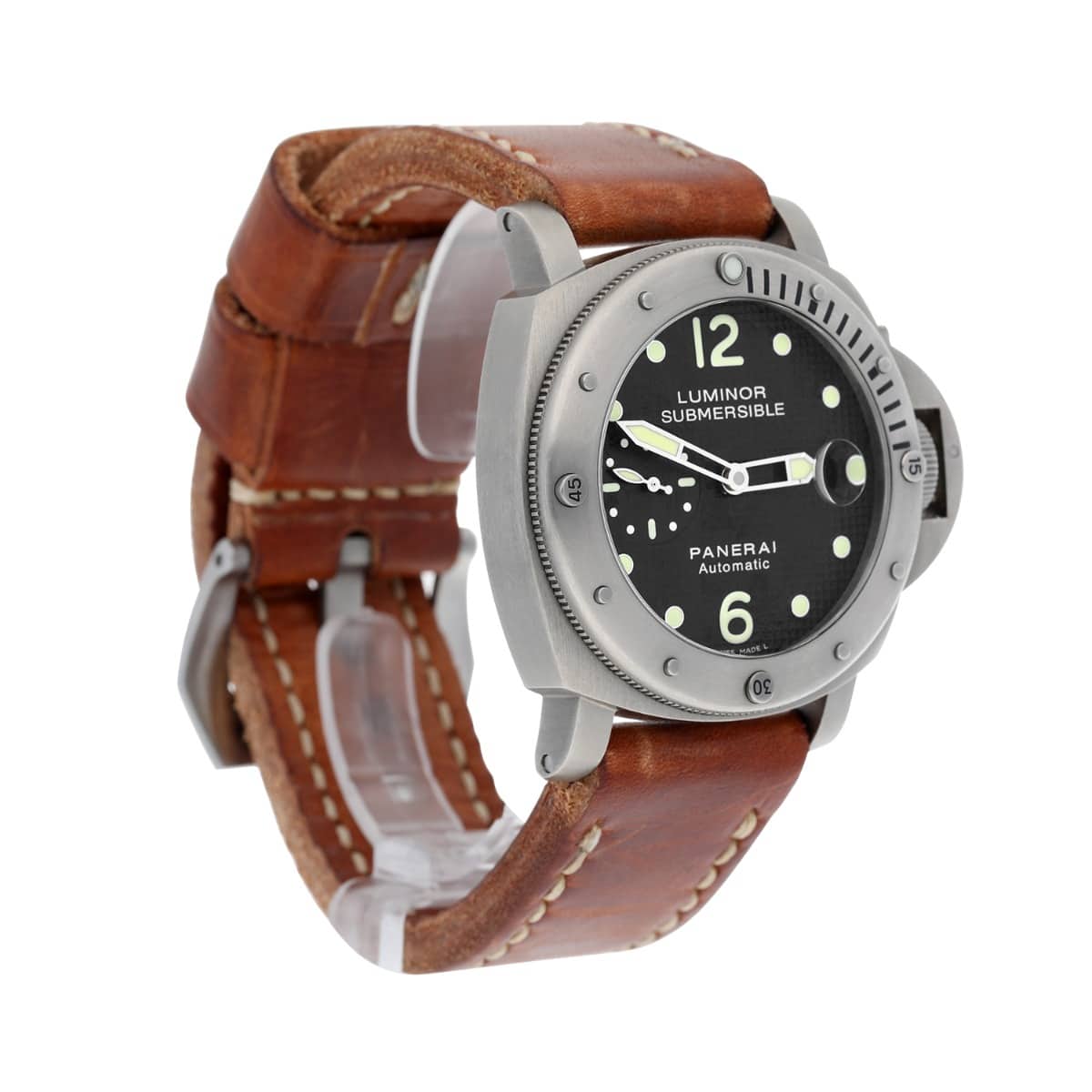 Panerai 44mm Luminor Submersible PAM00025 Date Black Dial Automatic Watch