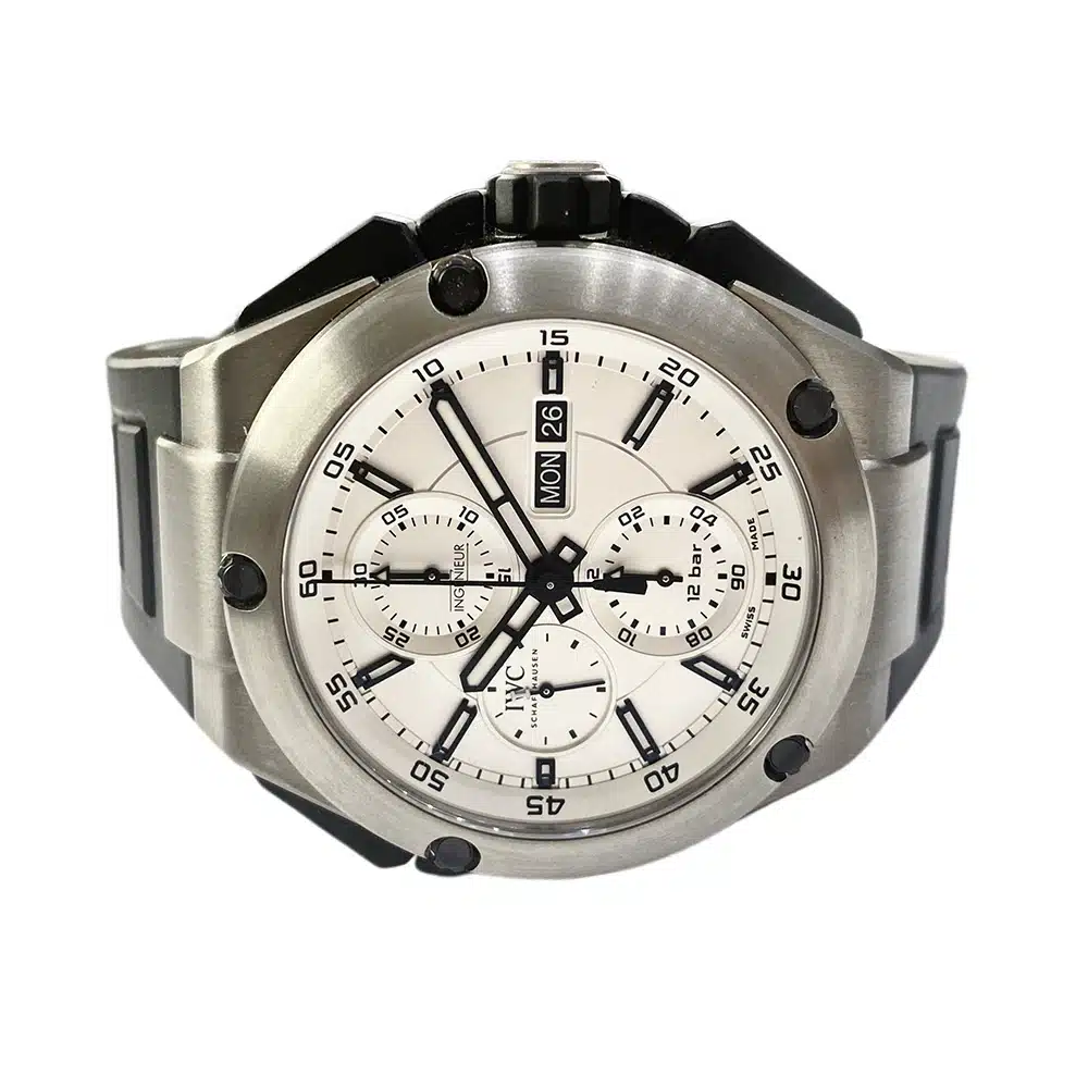 IWC Ingenieur Double Chronograph IW386501 Titanium with Black Rubber Watch 2018 – image 3