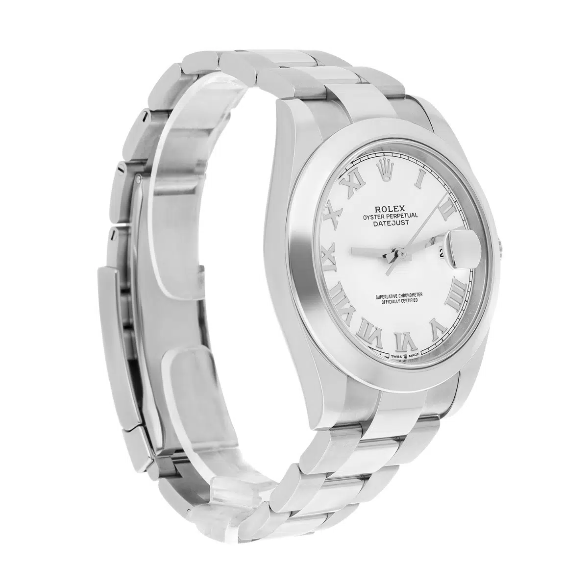 Rolex Datejust 41 126300 Steel White Roman Dial Oyster Band Watch - 2022 – image 3
