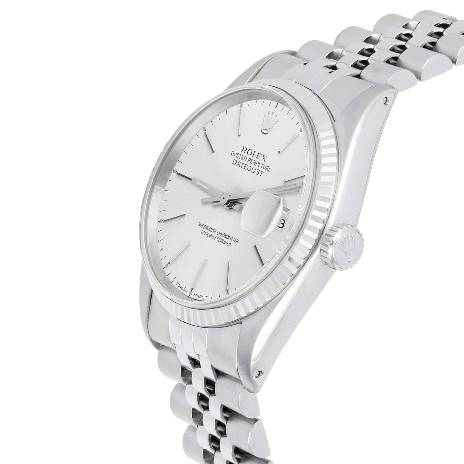 Rolex Datejust 36 Stainless Steel 16014 Silver Index Dial Circa 1979