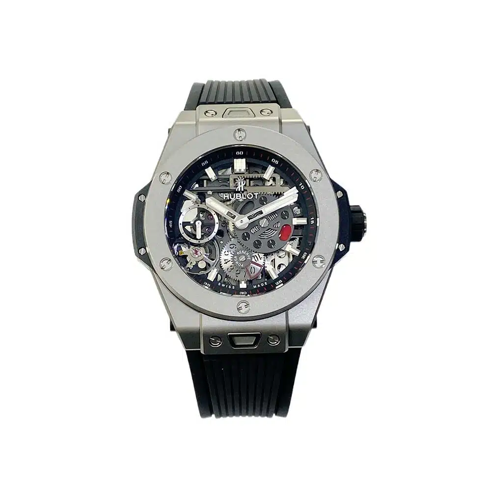 Hublot Big Bang Meca-10 414.NI.1123.RX titanium watch, dial detail
