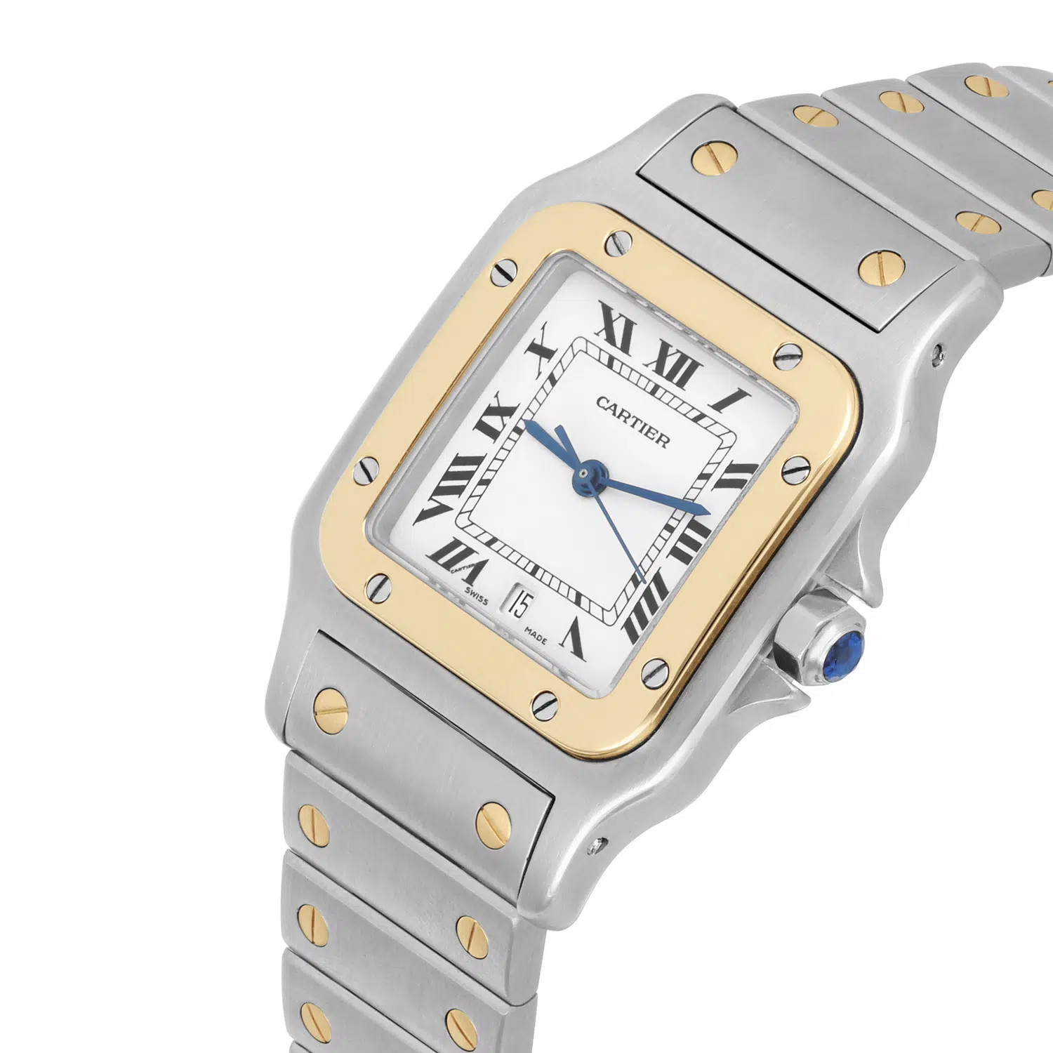 Cartier Santos Galbee W20011C4 Quartz 29 mm Two Tone Yellow Gold Ladies Watch – image 3