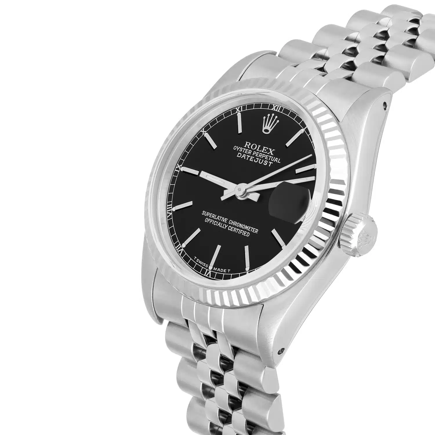Rolex Datejust 31mm 68274 Black Index Dial Stainless Steel Watch W/G Bezel Circa – image 4
