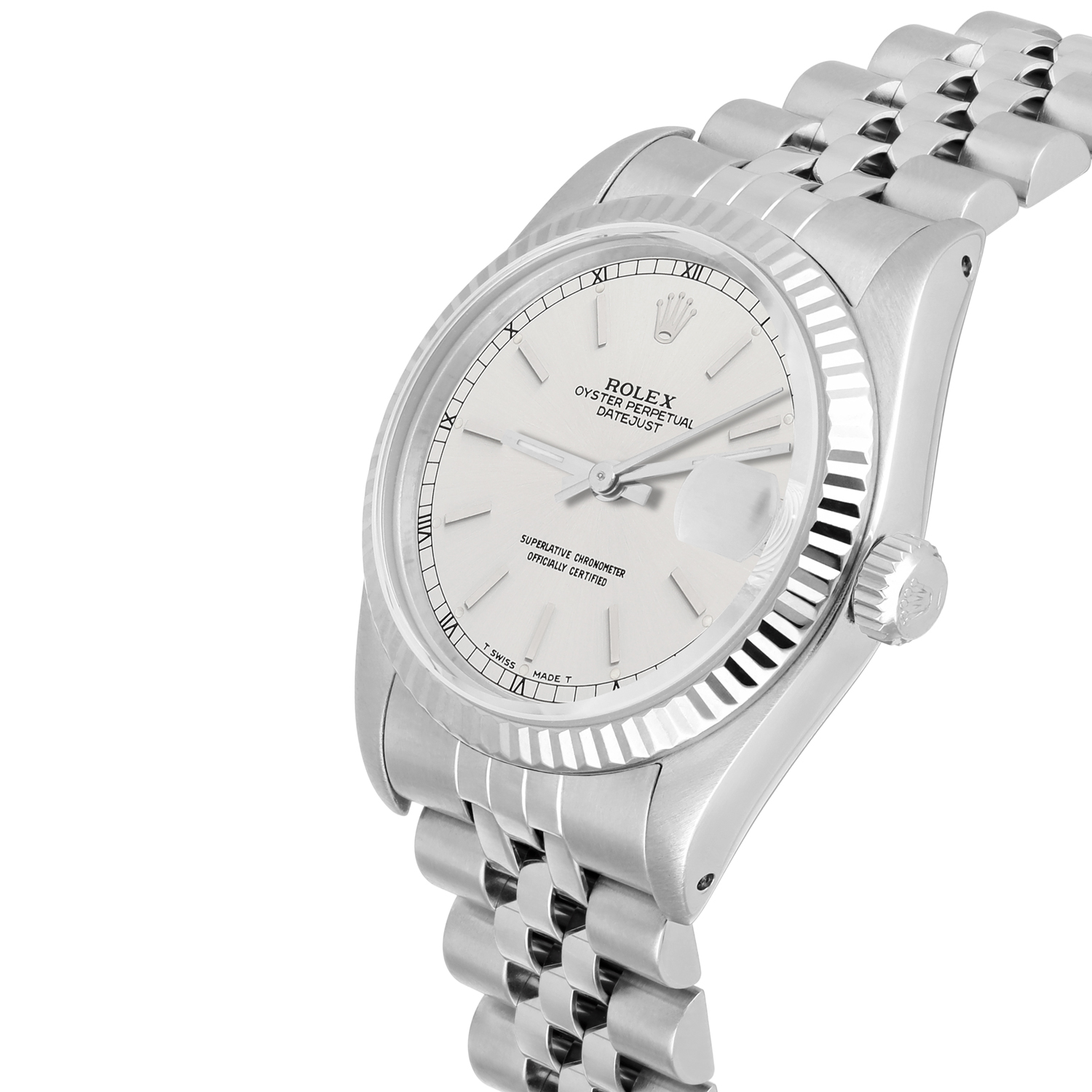 Rolex Datejust 31mm 68274 Silver Index Dial Stainless Steel Watch W/G Bezel Circa - 1984