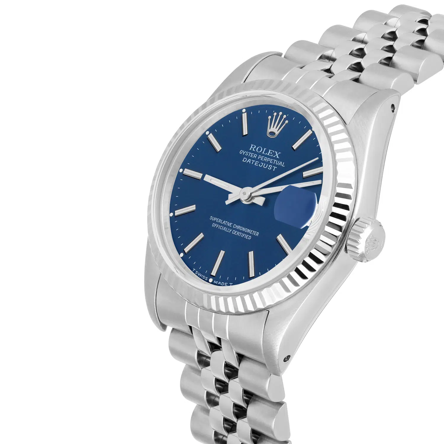Rolex Datejust 31mm 68274 Blue Stick Dial Stainless Steel Watch W/G Bezel Circa - 1991 – image 5