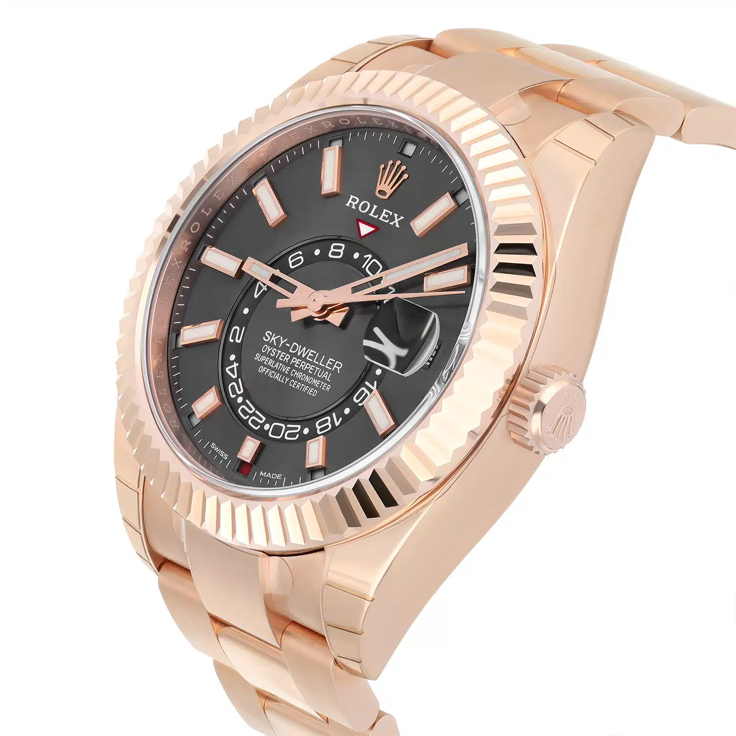 Rolex Sky-Dweller 326935-0007 42mm Everose Gold Rhodium Dial Oyster Bracelet Stickers – image 3