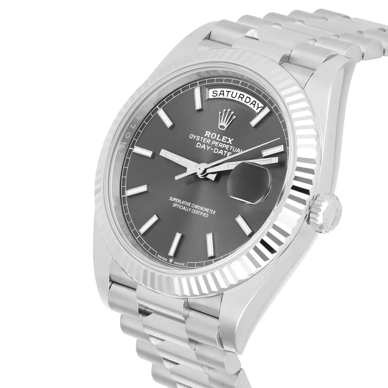 Rolex Day-Date 40 228239 White Gold Grey Slate Dial Presidential UNWORN – image 3