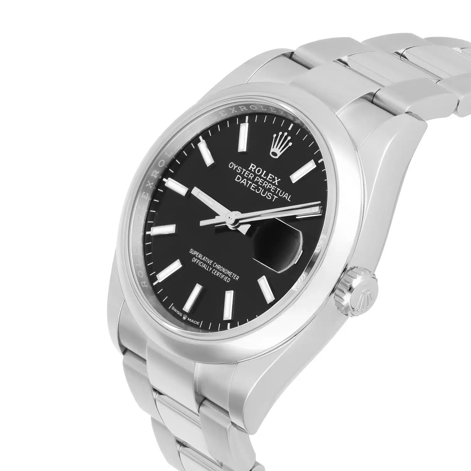 Rolex 126200 Datejust 36mm Black Index Dial Oyster Bracelet 2022 COMPLETE MINT – image 6