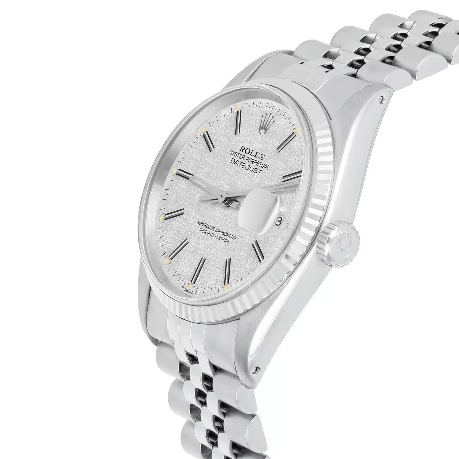 Rolex Datejust 36mm Stainless Steel 16014 Silver Linen Dial, Circa 1987 – image 5