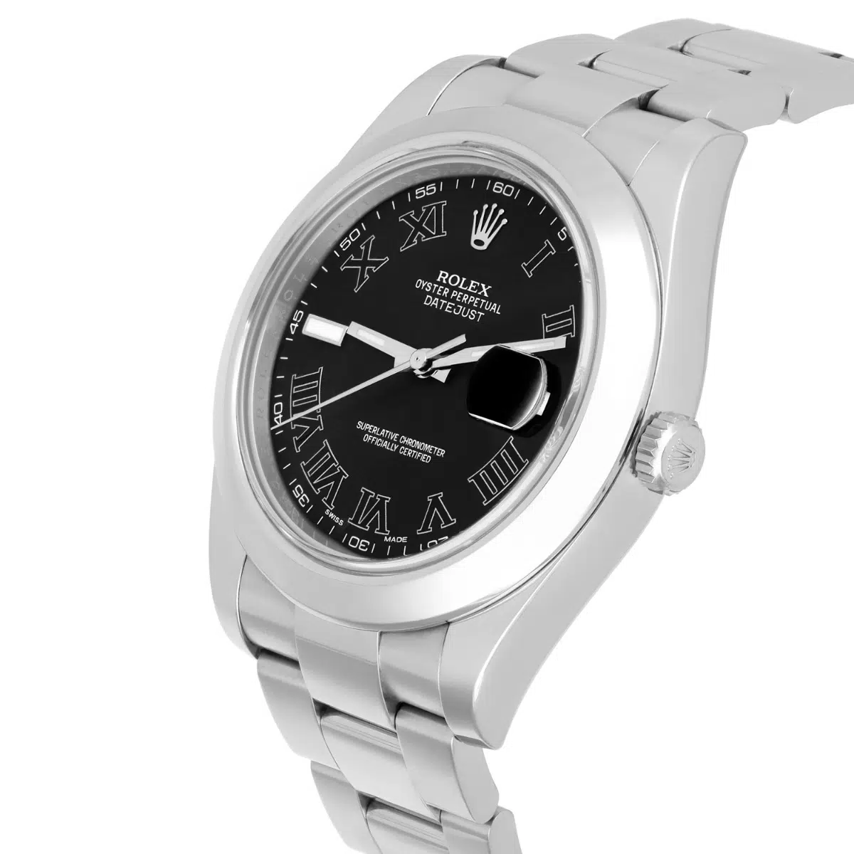 Rolex Datejust II Steel Black Roman Dial Oyster Mens 41mm Watch 116300-0006 – image 3