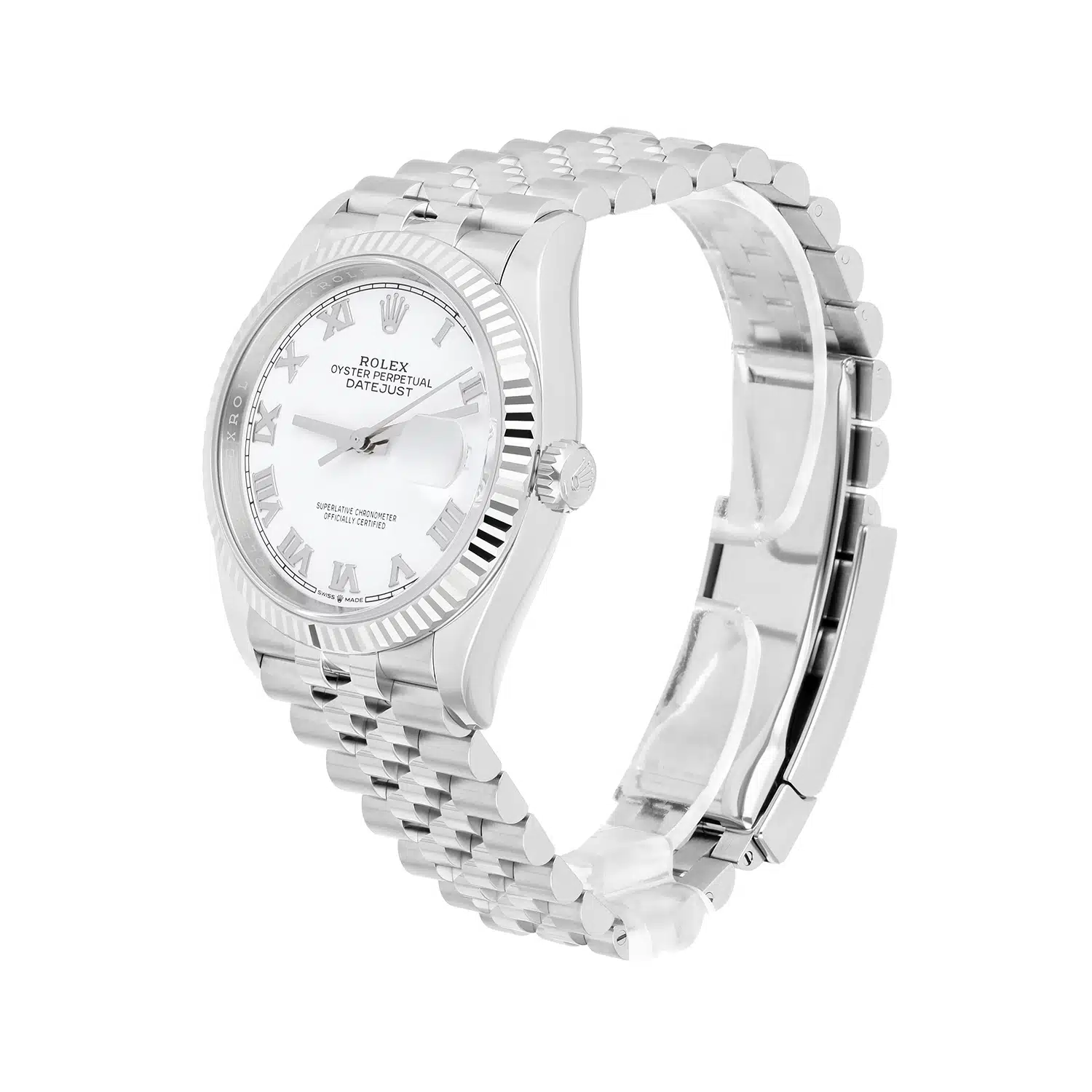 Rolex Datejust 126234 Steel 36mm White Roman Dial Jubilee Bracelet 2023 Complete – image 3