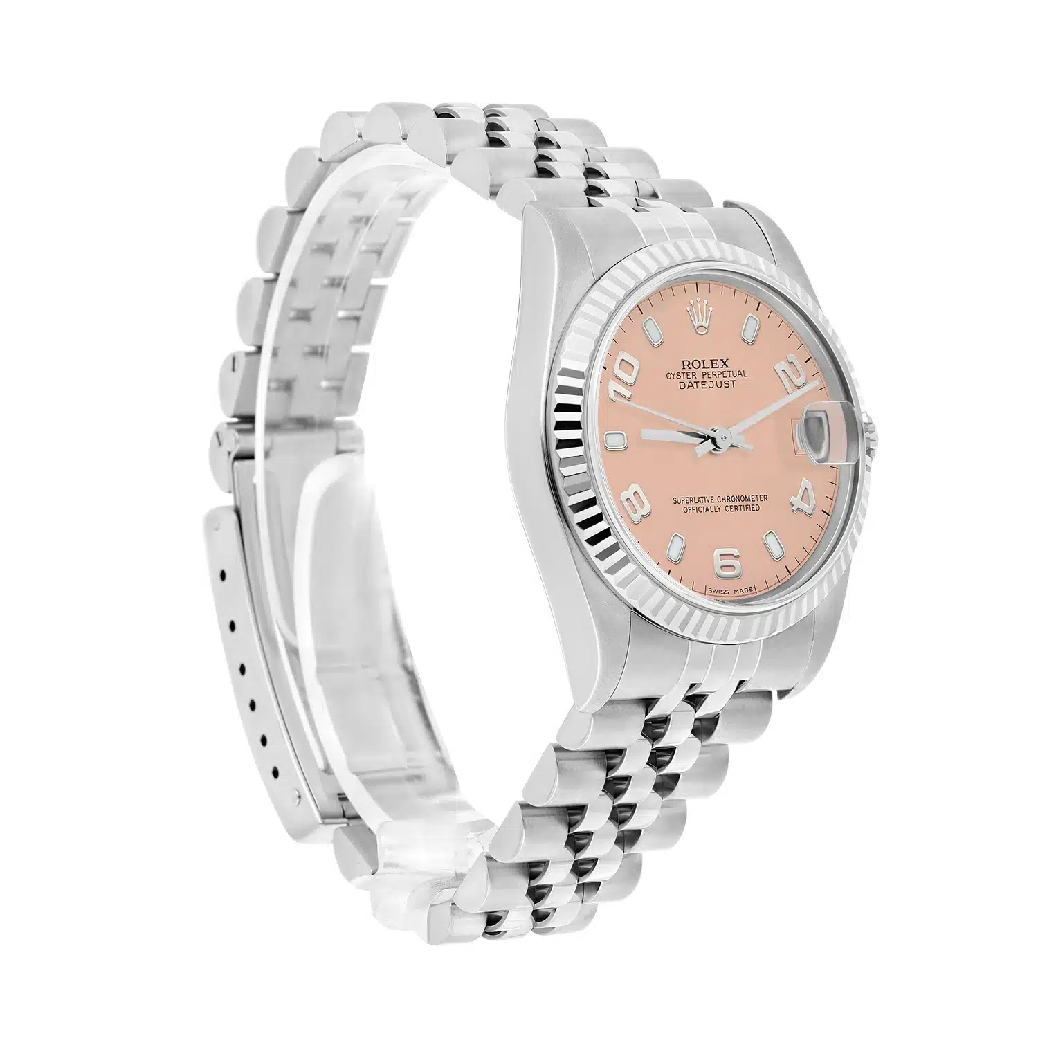Rolex Datejust 31mm 68274 Salmon Dial Stainless Steel Watch W/G Bezel Circa – image 2