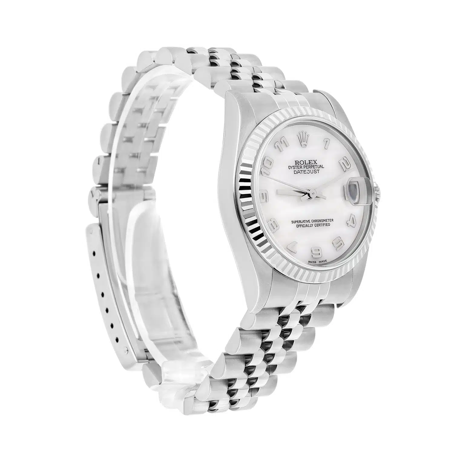 Rolex Datejust 31mm Factory White Mother of Pearl Dial 78274 Jubilee Band 1999 – image 3