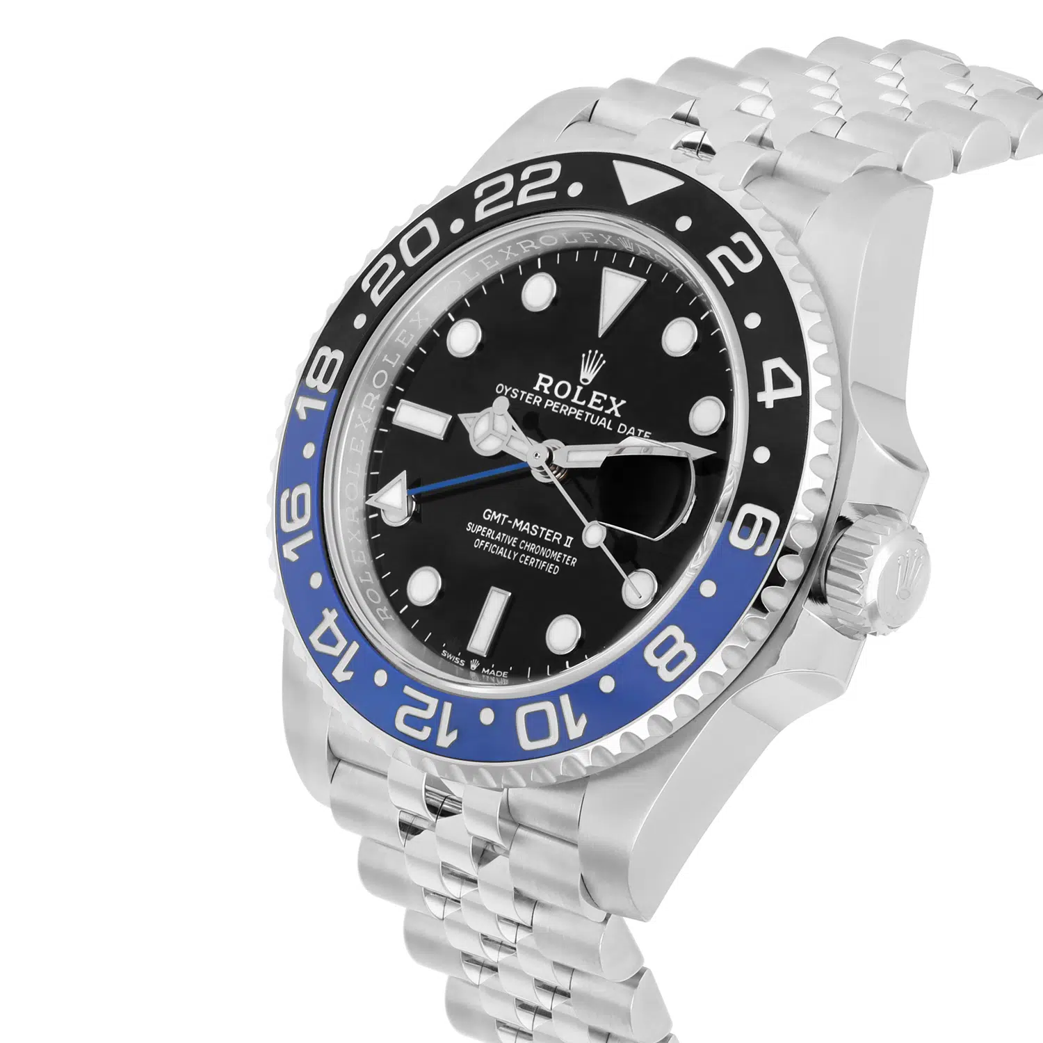 Rolex GMT-Master II 126710BLNR Batgirl, stainless steel, dial detail