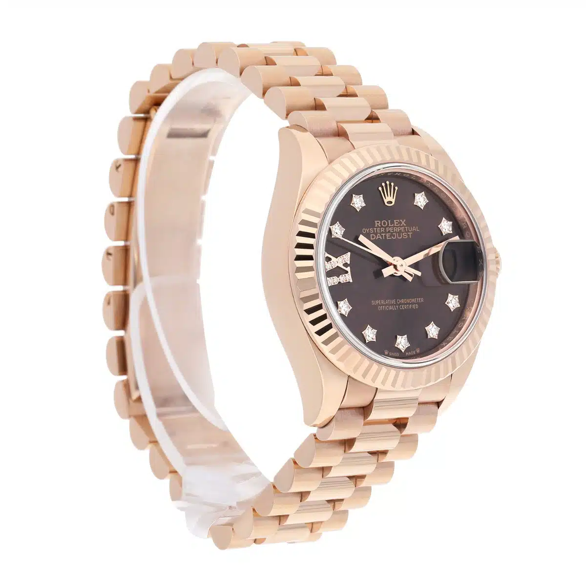 Rolex Lady-Datejust 28mm Everose Gold Women's Watch 279175 Presidential Band – image 3