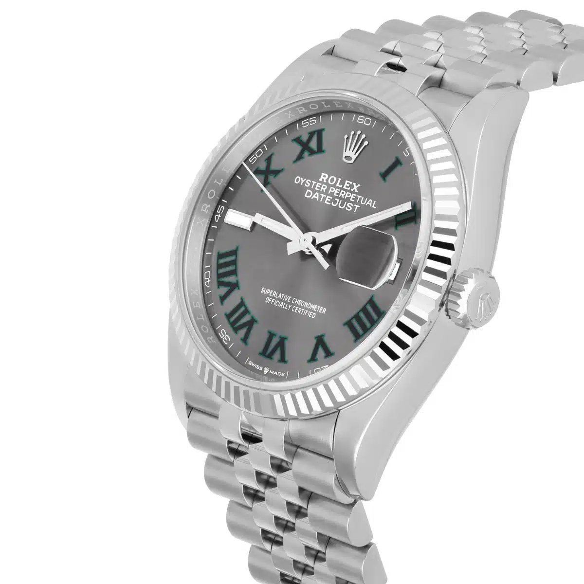 Rolex Datejust 126234 36mm Wimbledon Dial Jubilee Bracelet Stainless Steel Watch – image 3