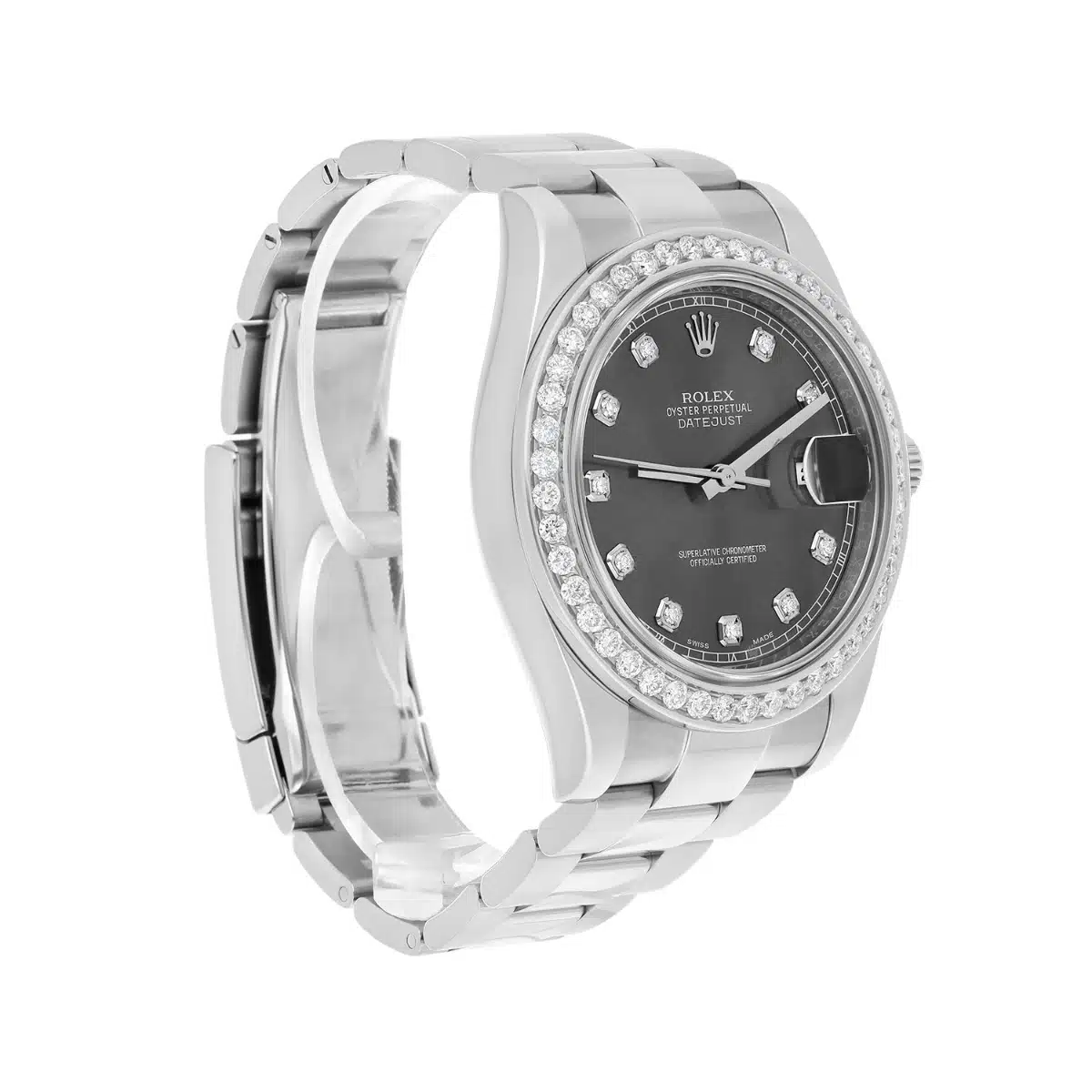 Rolex Datejust 41mm II Steel/18k WG Rhodium Diamond Dial Watch Oyster 116334 – image 4