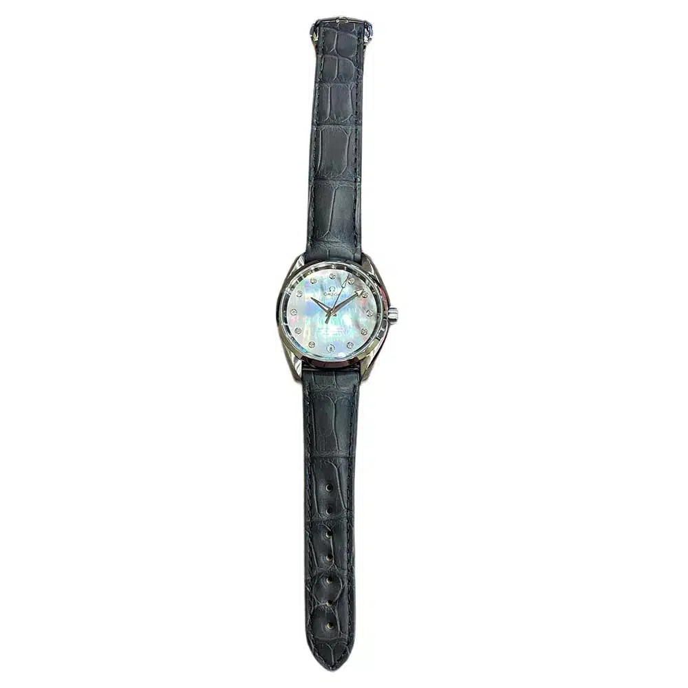 Omega Seamaster Aqua Terra  231.13.39.21.57.001 Stainless Steel with Black Leather Watch – image 4