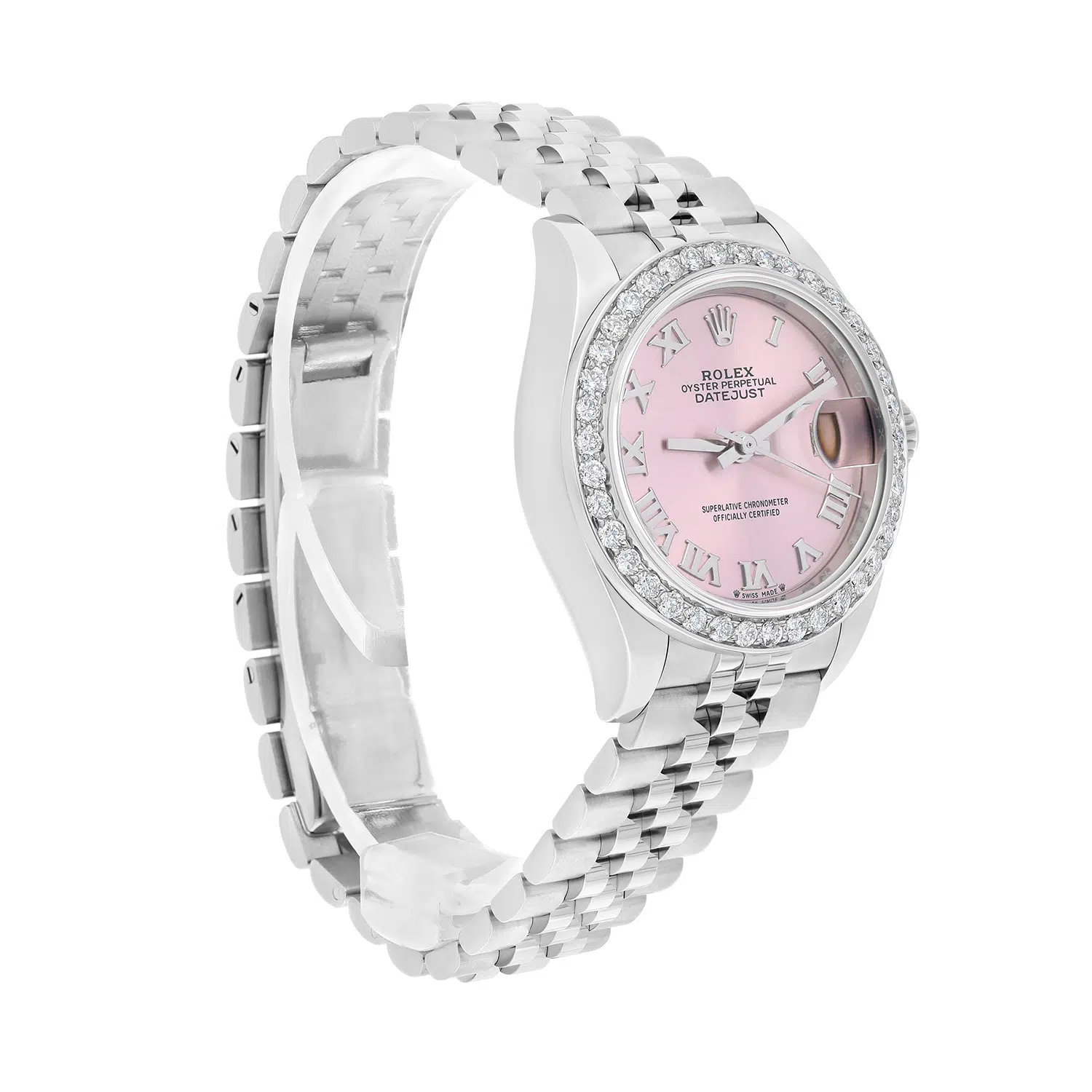 Rolex Datejust 28 Dark Pink Diamond Stainless Steel Jubilee 279160 Unworn – image 6